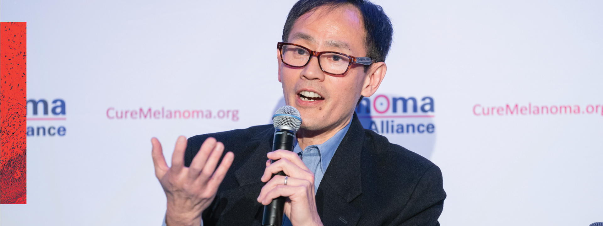 Hensin Tsao, MD, PhD, speaks at the 2022 Melanoma Exchange Patient Forum